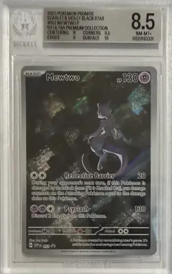 Pokemon “Batman” Mewtwo 052 Scarlet & Violet BlackStarPromo Holo BGS 8.5 English - Image 1