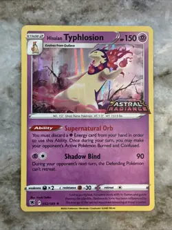 Pokemon TCG Sword & Shield Astral Radiance Stamp 052/189 Hisuian Typhlosion VLP - Image 1