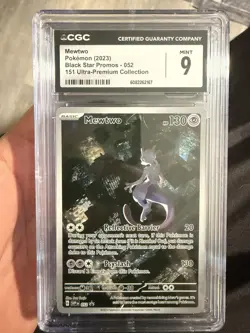 Pokemon CGC 9 Mewtwo 052 Black Star Promo Holo 2023 151 UPC ENG - Image 1