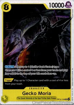 GECKO MORIA OP14-104 SR THE AZURE SEA'S SEVEN ONE PIECE - Image 1