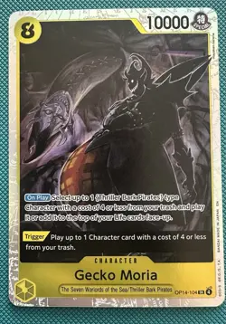 Gecko Moria OP14 -104 SR One Piece Card Game TCG English - Image 1