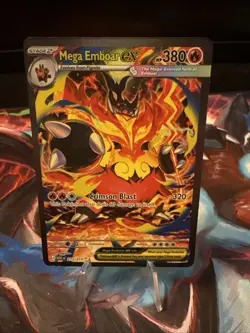 Pokemon TCG Mega Emboar Ex 273/217 SIR Ascended Heroes NM - Image 1