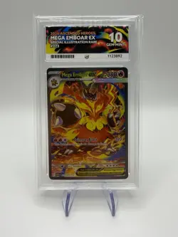 Ascended Heroes Pokemon mega emboar ex sir rare 🔥 | ace 10 | perfect subgrades - Image 1