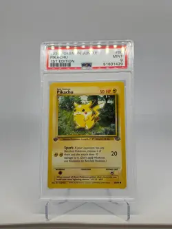 Pokemon TCG 1st Edition Pikachu 60/64 Jungle Graded PSA 9 - Image 1