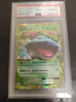 2016 Pokemon Venusaur #1 EX Holo Evolutions PSA 10 - Image 1