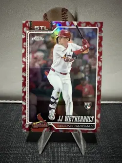 2026 Topps Chrome JJ Wetherholt Rookie Card Baseball Seams Parallel - Image 1