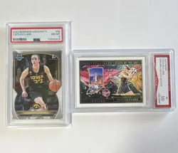 Bowman Panini Caitlin Clark 2-Card Lot 2022-23 Rookie Iowa Indiana State of Art - Image 1