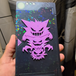 Pokedex GENGAR EVO HOLO DISPLAY Pokemon PSA Slab 3D PRINT GLOW IN THE Dark HOLO - Image 2