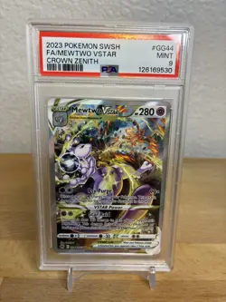 2023 Pokemon Sword And Shield Crown Zenith Mewtwo VSTAR #GG44 Full Art PSA 9 - Image 4