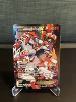 Pokemon TCG Team Magma's Groudon EX Holo Full Art Rare Card 15/34 Double Crisis - Image 1