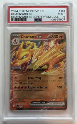Pokemon TCG Scarlet and Violet Black Star Promo Charizard ex 161 PSA 9 - Image 1