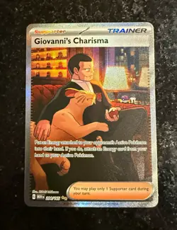 Pokemon Giovanni's Charisma 204/165 Full Art Holo SIR SV 151 English - Image 1