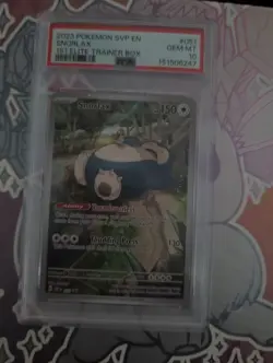 Pokemon Snorlax 151 ETB Illustration Rare Promo SVP 051 PSA 10 - Image 1