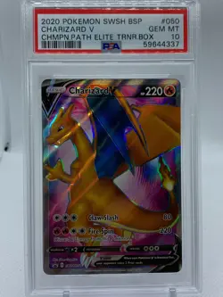 2020 Pokemon SWSH BSP CHARIZARD V Champions Path PSA 10 - Image 1