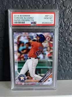 PSA 10 YORDAN ALVAREZ 2019 Bowman Paper Prospects Astros Rookie RC GEM MINT - Image 1