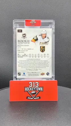 2020-21 Upper Deck The Cup Peyton Krebs #130 201/249 Rookie Auto Patch - Image 2