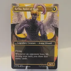 x1 Kefka, Court Mage Kefka, Ruler of Ruin FIN MTG 398 BORDERLESS MYTHIC 1x - Image 2