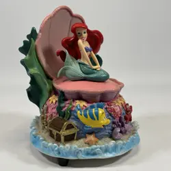 Vintage 1988 Walt Disney Little Mermaid “Under The Sea” Ariel Wind Up Music Box - Image 3