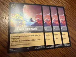X4 A Whole New World 195/204 Super Rare Regular Lorcana The First Chapter NM - Image 1