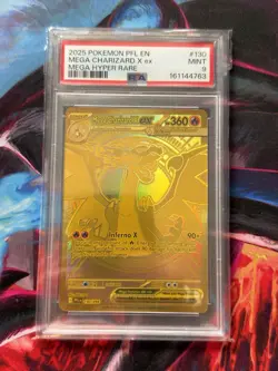 Mega Charizard X EX 130/094 Me02 Phantasmal Flames Mega Hyper Rare PSA 9 EN - Image 1