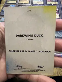 Topps Chrome Disney Darkwing Duck 35 Years AD-7 Insert Art James C. Mulligan - Image 2