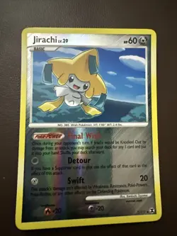 Pokemon Rising Rivals Jirachi 7/111 Reverse Holo LP Rare Card Vintage - Image 1