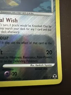 Pokemon Rising Rivals Jirachi 7/111 Reverse Holo LP Rare Card Vintage - Image 2