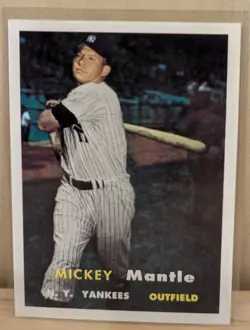1996 Topps SWEEPSTAKES 1957 Mickey Mantle Yankees UNMARKED UNREDEEMED RARE FIND - Image 1