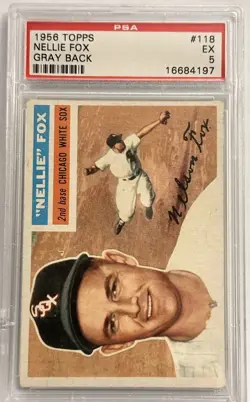 Topps 1956 Nellie Fox #118 Gray Back PSA 5 Chicago White Sox (((HOF))) - Image 1