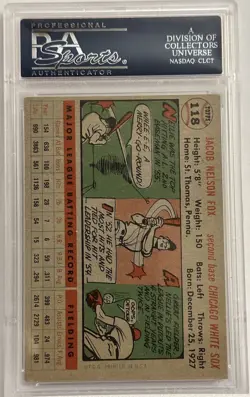 Topps 1956 Nellie Fox #118 Gray Back PSA 5 Chicago White Sox (((HOF))) - Image 2