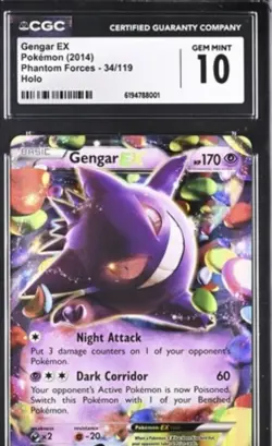 2014 Phantom Forces #34/119 Gengar EX CGC 10 - Image 1