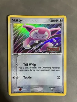 Pokemon - Skitty 62/108- EX Power Keepers - STAMPED Reverse HOLO - VLP - Image 1