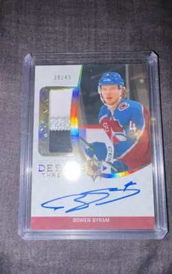 2020-21 Upper Deck Ultimate Collection - Debut Threads Auto Patch Bowen Byram... - Image 1