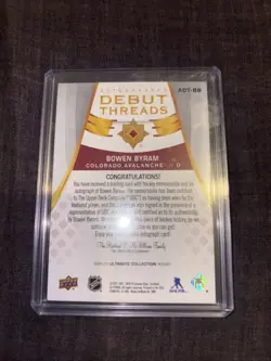 2020-21 Upper Deck Ultimate Collection - Debut Threads Auto Patch Bowen Byram... - Image 2