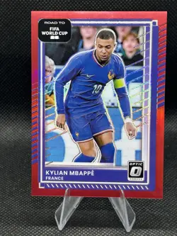 2025-26 Donruss Optic Kylian Mbappe Red /199 #145 France FIFA World Cup SSP - Image 1
