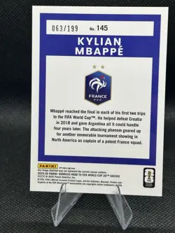 2025-26 Donruss Optic Kylian Mbappe Red /199 #145 France FIFA World Cup SSP - Image 4