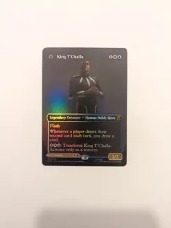 King T'Challa (Borderless) (0373) *FOIL* Marvel Super Heroes NM MTG - Image 1