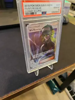 Pokemon 2019 Cosmic Eclipse Full Art N's Resolve 232/236 PSA 10 GEM MINT - Image 5