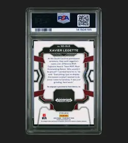 Xavier Legette Orange Wave Auto #40/75 2024 Prizm Draft Picks PSA 10 GEM MINT - Image 3
