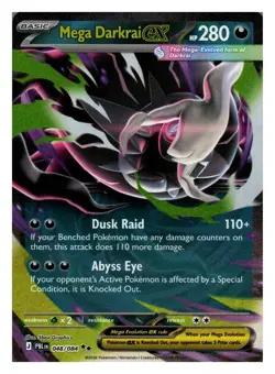 Mega Darkrai ex 048/084 Pitch Black Double Rare Holo Pokemon NM - Image 1