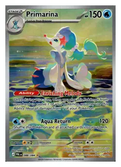 Primarina 088/084 Pitch Black Illustration Rare Holo Pokemon NM - Image 1