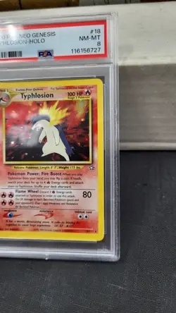 2000 TYPHLOSION HOLO RARE NEO GENESIS POKEMON TCG PSA 8 NEAR MINT-MINT #18/111 - Image 3