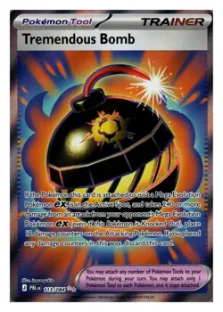 Tremendous Bomb 113/084 Pitch Black Ultra Rare Holo Pokemon NM - Image 1