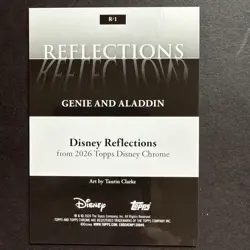 2026 Topps Chrome Disney GENIE and ALADDIN REFLECTIONS #R-1 SSP Case Hit RARE!! - Image 2