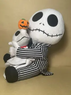 Disney Tim Burton’s The Nightmare Before Christmas Jack Skellington / Zero Plush - Image 1
