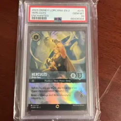 Hercules - Divine Hero - Enchanted - Lorcana Rise Of The Floodborn #215 - PSA 10 - Image 2