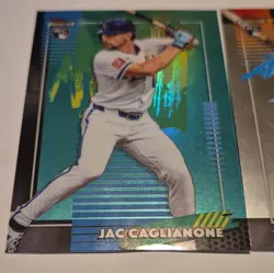 2026 Topps Finest Jac Caglianone Common Aqua Refractor RC 190 /199 2-card Lot - Image 2