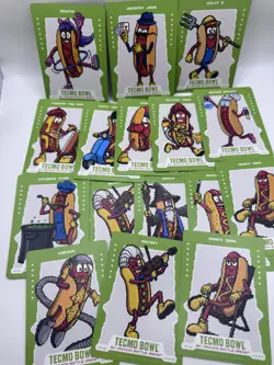 Tecmo Hot Dogs - Bo Jackson Battle Arena 16 Card Lot Hot dog Cards 2026 - Image 2
