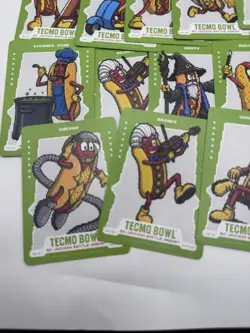 Tecmo Hot Dogs - Bo Jackson Battle Arena 16 Card Lot Hot dog Cards 2026 - Image 3