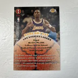 Topps 1996-97 Stadium Club Kobe Bryant Lakers Rookie Insert Rookies Series 2 R9 - Image 2